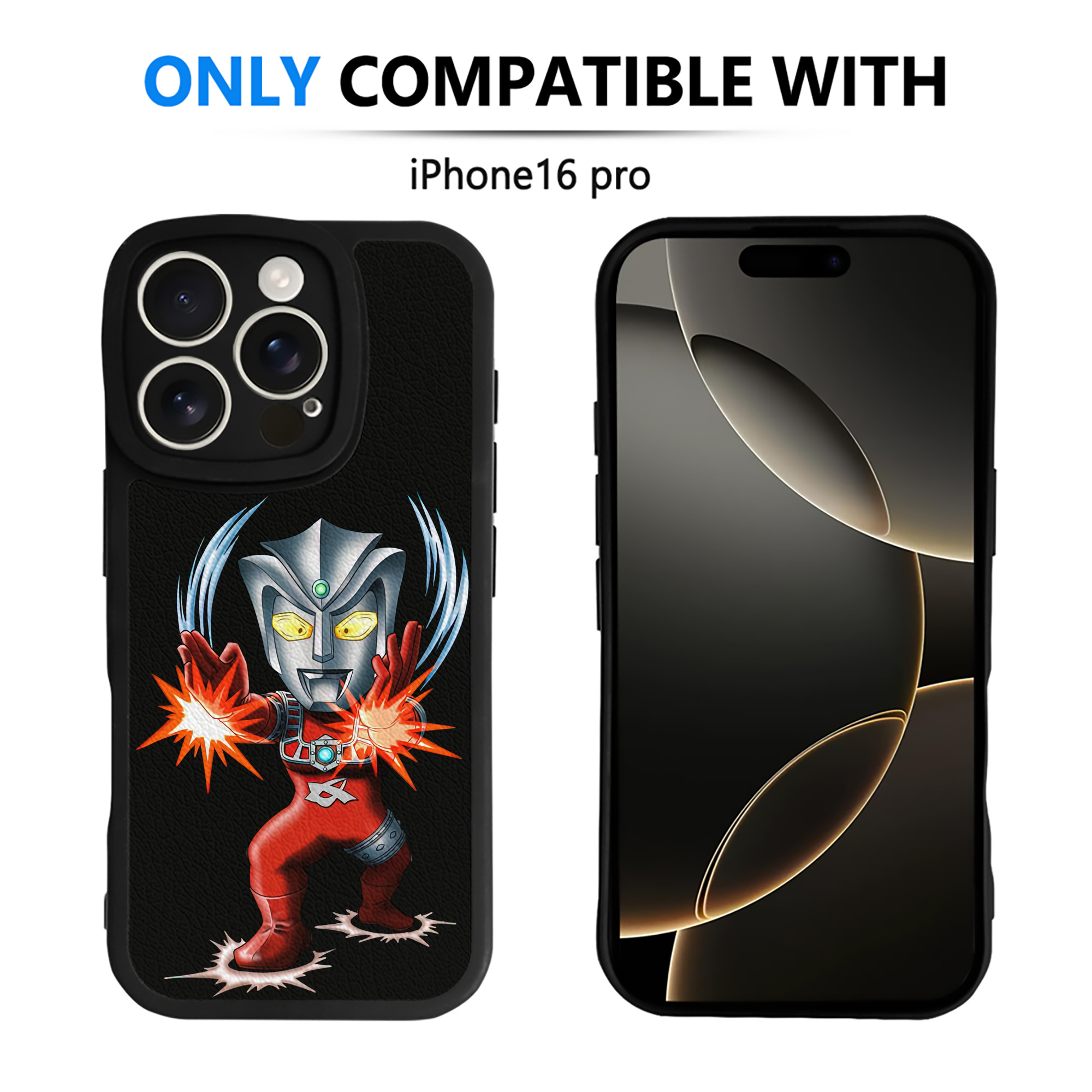 （画像用） ウルトラマン Ultraman 【iPhone 16シリーズ対応】シリコンスマホケース（レザー調） 材質：シリコン